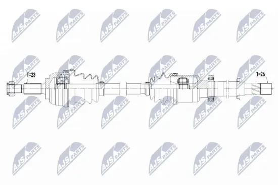 Antriebswelle Vorderachse rechts NTY NPW-RE-136 Bild Antriebswelle Vorderachse rechts NTY NPW-RE-136