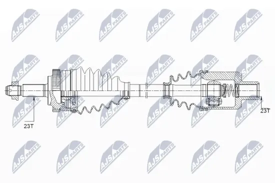 Antriebswelle Vorderachse rechts NTY NPW-RE-151 Bild Antriebswelle Vorderachse rechts NTY NPW-RE-151