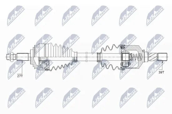 Antriebswelle Vorderachse links NTY NPW-RE-154 Bild Antriebswelle Vorderachse links NTY NPW-RE-154