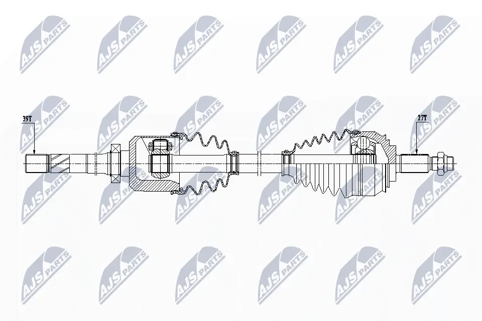 Antriebswelle Vorderachse rechts NTY NPW-RE-155
