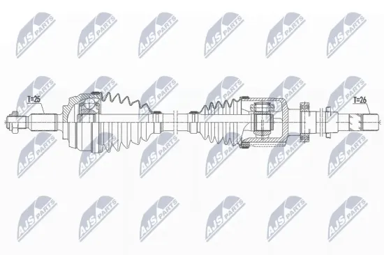 Antriebswelle Vorderachse rechts NTY NPW-RE-159 Bild Antriebswelle Vorderachse rechts NTY NPW-RE-159