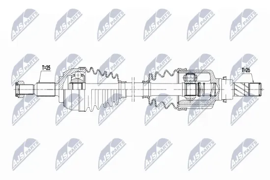 Antriebswelle Vorderachse links NTY NPW-RE-168 Bild Antriebswelle Vorderachse links NTY NPW-RE-168