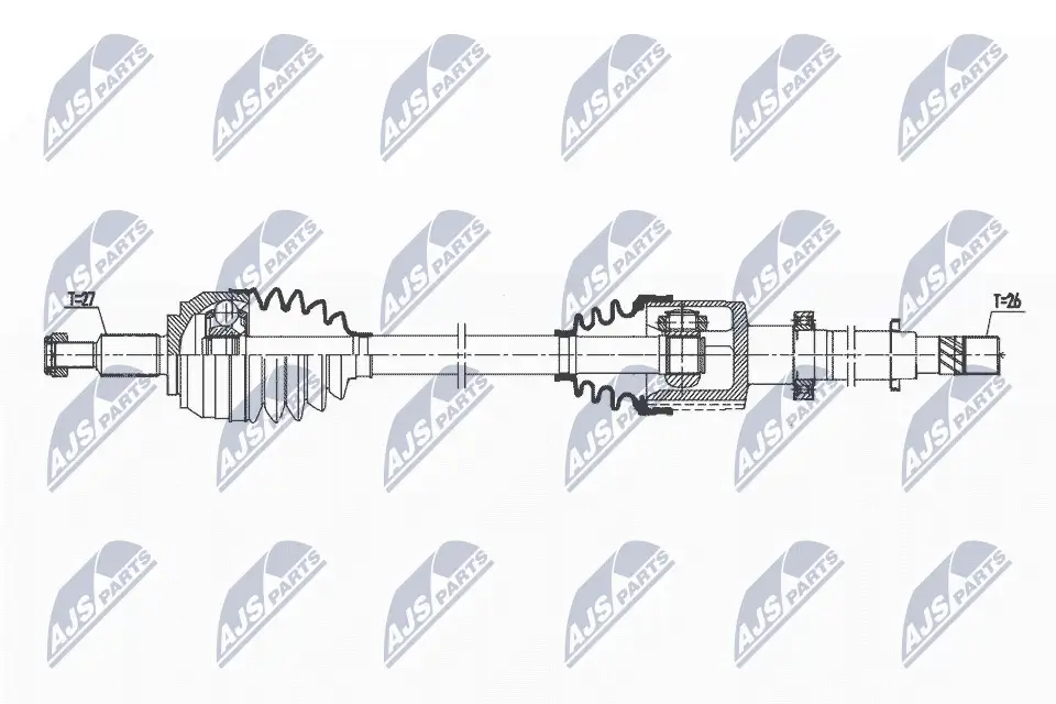 Antriebswelle Vorderachse rechts NTY NPW-RE-174