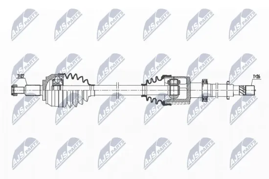 Antriebswelle Vorderachse rechts NTY NPW-RE-174 Bild Antriebswelle Vorderachse rechts NTY NPW-RE-174