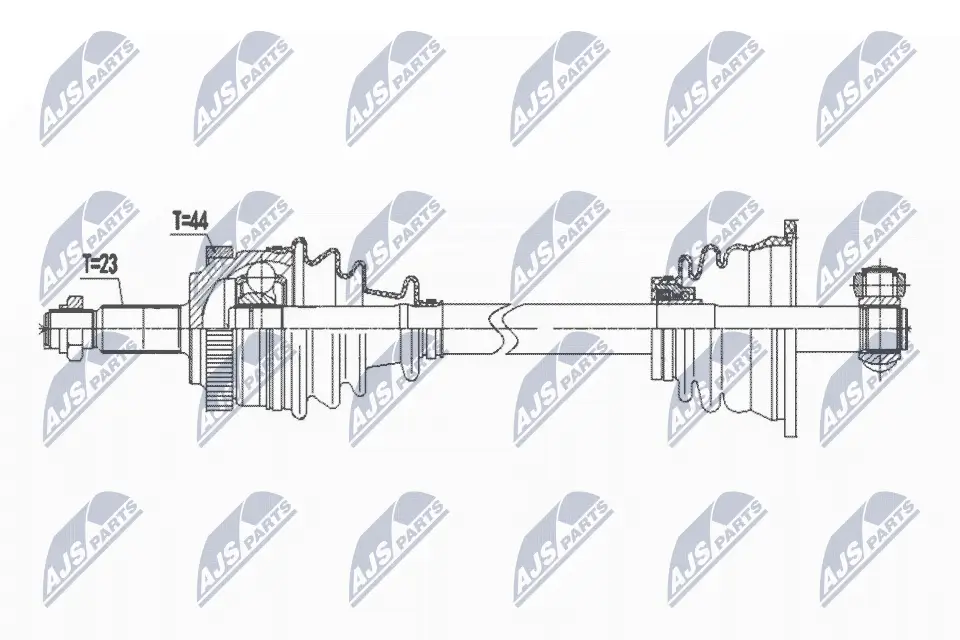 Antriebswelle Vorderachse links NTY NPW-RE-177