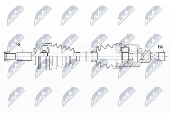 Antriebswelle Vorderachse links NTY NPW-RE-178 Bild Antriebswelle Vorderachse links NTY NPW-RE-178