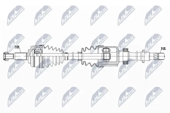 Antriebswelle Vorderachse rechts NTY NPW-RE-179 Bild Antriebswelle Vorderachse rechts NTY NPW-RE-179