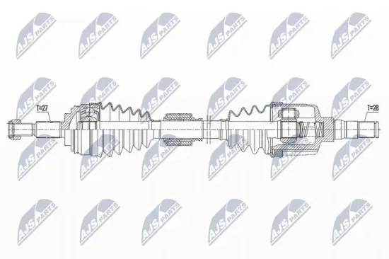 Antriebswelle Vorderachse links NTY NPW-RE-182 Bild Antriebswelle Vorderachse links NTY NPW-RE-182