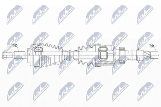 Antriebswelle Vorderachse rechts NTY NPW-RE-183 Bild Antriebswelle Vorderachse rechts NTY NPW-RE-183