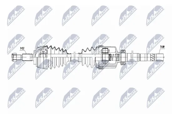 Antriebswelle Vorderachse rechts NTY NPW-RE-185 Bild Antriebswelle Vorderachse rechts NTY NPW-RE-185