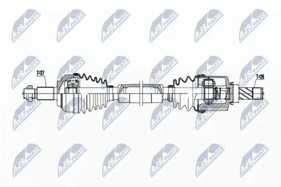Antriebswelle Vorderachse links NTY NPW-RE-193 Bild Antriebswelle Vorderachse links NTY NPW-RE-193