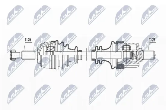 Antriebswelle Vorderachse links NTY NPW-RE-200 Bild Antriebswelle Vorderachse links NTY NPW-RE-200
