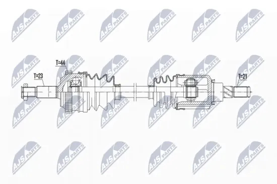 Antriebswelle Hinterachse links Hinterachse rechts NTY NPW-RE-201 Bild Antriebswelle Hinterachse links Hinterachse rechts NTY NPW-RE-201