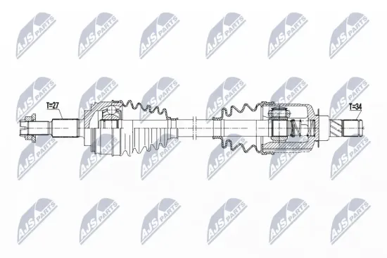Antriebswelle Vorderachse links NTY NPW-RE-202 Bild Antriebswelle Vorderachse links NTY NPW-RE-202