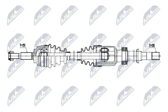 Antriebswelle Vorderachse rechts NTY NPW-RE-204 Bild Antriebswelle Vorderachse rechts NTY NPW-RE-204