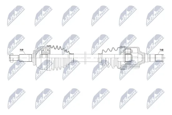 Antriebswelle Vorderachse links NTY NPW-RE-206 Bild Antriebswelle Vorderachse links NTY NPW-RE-206