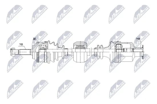 Antriebswelle Vorderachse rechts NTY NPW-RE-210 Bild Antriebswelle Vorderachse rechts NTY NPW-RE-210