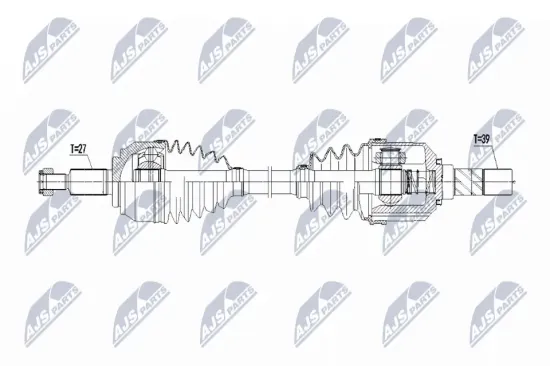 Antriebswelle Vorderachse links NTY NPW-RE-214 Bild Antriebswelle Vorderachse links NTY NPW-RE-214