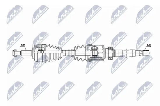 Antriebswelle Vorderachse rechts NTY NPW-RE-216 Bild Antriebswelle Vorderachse rechts NTY NPW-RE-216