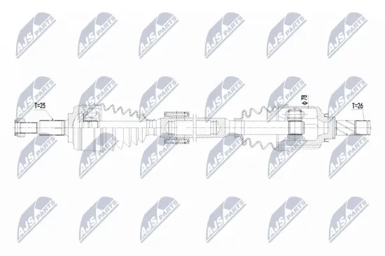 Antriebswelle Vorderachse links NTY NPW-RE-217 Bild Antriebswelle Vorderachse links NTY NPW-RE-217