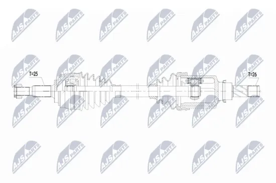 Antriebswelle Vorderachse links NTY NPW-RE-218 Bild Antriebswelle Vorderachse links NTY NPW-RE-218