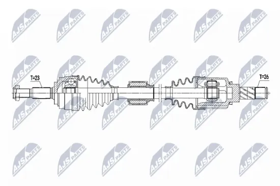 Antriebswelle Vorderachse links NTY NPW-RE-223 Bild Antriebswelle Vorderachse links NTY NPW-RE-223