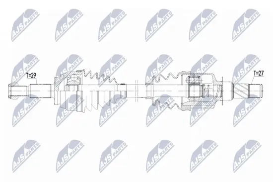 Antriebswelle Hinterachse links NTY NPW-RE-224 Bild Antriebswelle Hinterachse links NTY NPW-RE-224