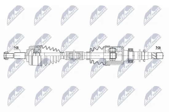 Antriebswelle Vorderachse rechts NTY NPW-RE-225 Bild Antriebswelle Vorderachse rechts NTY NPW-RE-225