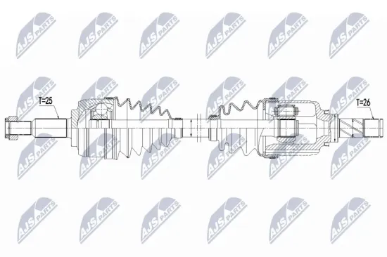 Antriebswelle Vorderachse links NTY NPW-RE-226 Bild Antriebswelle Vorderachse links NTY NPW-RE-226