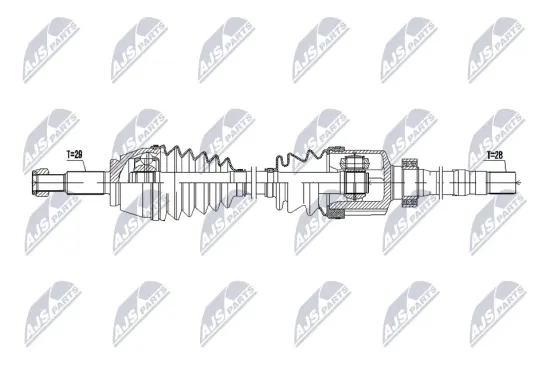 Antriebswelle Vorderachse rechts NTY NPW-RE-227 Bild Antriebswelle Vorderachse rechts NTY NPW-RE-227