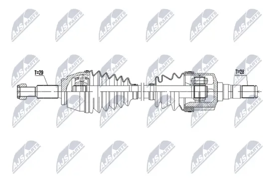 Antriebswelle Vorderachse links NTY NPW-RE-228 Bild Antriebswelle Vorderachse links NTY NPW-RE-228