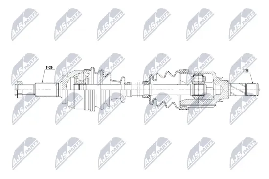 Antriebswelle Vorderachse links NTY NPW-RE-229 Bild Antriebswelle Vorderachse links NTY NPW-RE-229