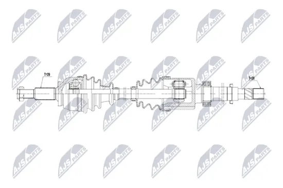 Antriebswelle Vorderachse rechts NTY NPW-RE-230 Bild Antriebswelle Vorderachse rechts NTY NPW-RE-230