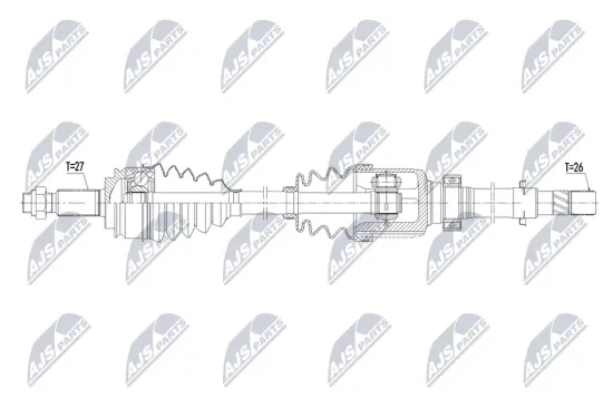 Antriebswelle Vorderachse rechts NTY NPW-RE-242 Bild Antriebswelle Vorderachse rechts NTY NPW-RE-242