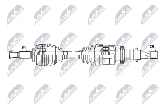 Antriebswelle Vorderachse rechts NTY NPW-RE-244 Bild Antriebswelle Vorderachse rechts NTY NPW-RE-244