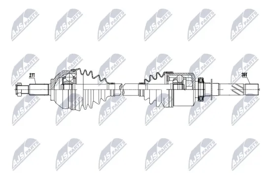 Antriebswelle Vorderachse rechts NTY NPW-RE-245 Bild Antriebswelle Vorderachse rechts NTY NPW-RE-245