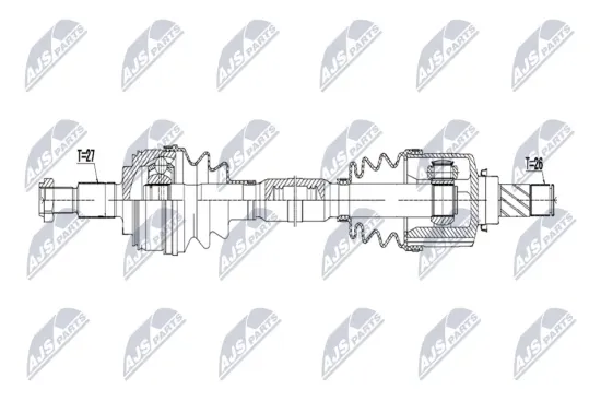Antriebswelle Vorderachse links NTY NPW-RE-246 Bild Antriebswelle Vorderachse links NTY NPW-RE-246
