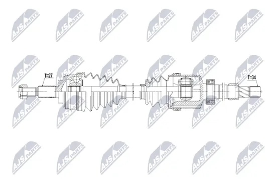 Antriebswelle Vorderachse rechts NTY NPW-RE-252 Bild Antriebswelle Vorderachse rechts NTY NPW-RE-252