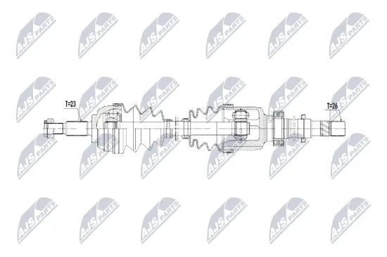 Antriebswelle Vorderachse rechts NTY NPW-RE-254 Bild Antriebswelle Vorderachse rechts NTY NPW-RE-254