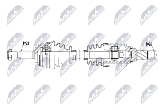 Antriebswelle Vorderachse rechts NTY NPW-RE-255 Bild Antriebswelle Vorderachse rechts NTY NPW-RE-255