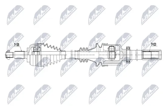 Antriebswelle Vorderachse rechts NTY NPW-RE-260 Bild Antriebswelle Vorderachse rechts NTY NPW-RE-260