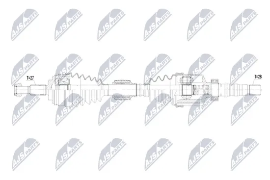Antriebswelle Vorderachse rechts NTY NPW-RE-262 Bild Antriebswelle Vorderachse rechts NTY NPW-RE-262