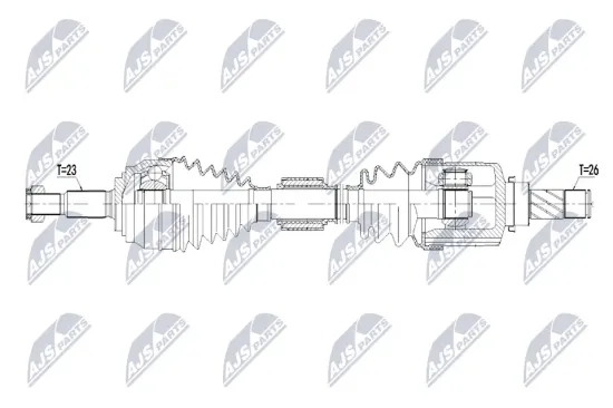 Antriebswelle Vorderachse links NTY NPW-RE-263 Bild Antriebswelle Vorderachse links NTY NPW-RE-263