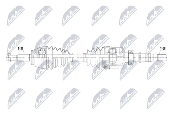Antriebswelle Vorderachse rechts NTY NPW-RE-264 Bild Antriebswelle Vorderachse rechts NTY NPW-RE-264