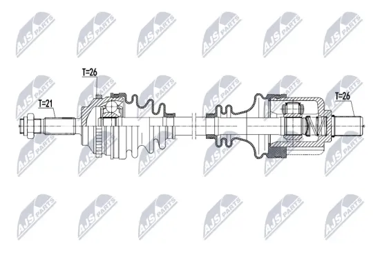 Antriebswelle Vorderachse links NTY NPW-RE-268 Bild Antriebswelle Vorderachse links NTY NPW-RE-268
