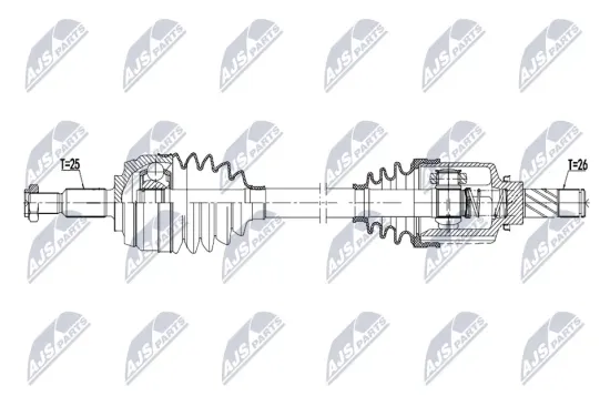 Antriebswelle Vorderachse links NTY NPW-RE-269 Bild Antriebswelle Vorderachse links NTY NPW-RE-269