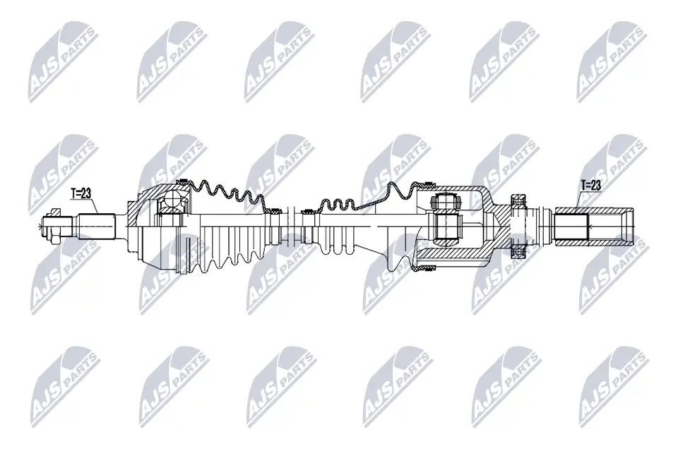 Antriebswelle Vorderachse rechts NTY NPW-RE-274