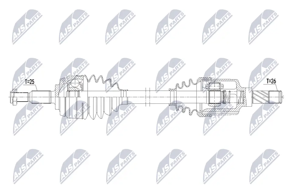 Antriebswelle Vorderachse rechts NTY NPW-RE-284