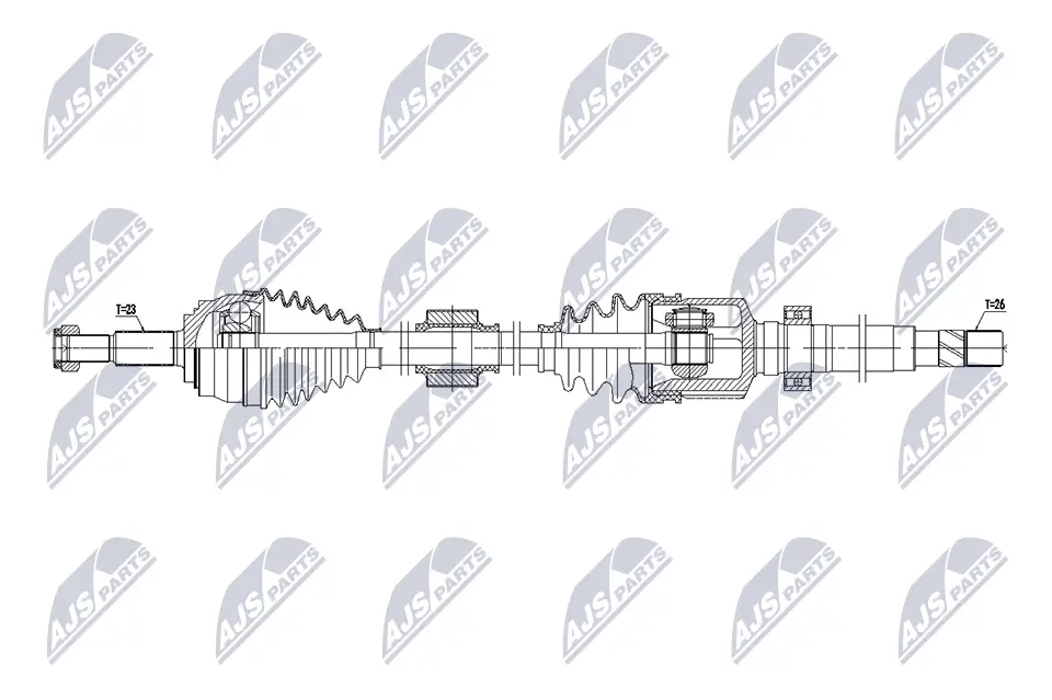 Antriebswelle Vorderachse rechts NTY NPW-RE-296