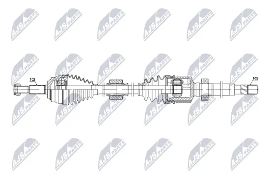 Antriebswelle Vorderachse rechts NTY NPW-RE-296 Bild Antriebswelle Vorderachse rechts NTY NPW-RE-296